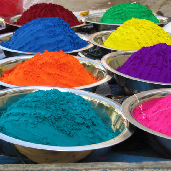 colourful dry encaustic pigments