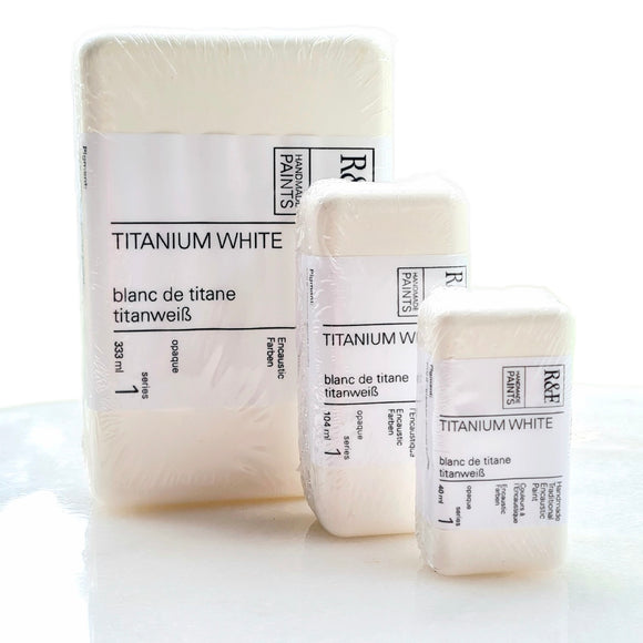 R&F Titanium White Encaustic Blocks in Three sizes